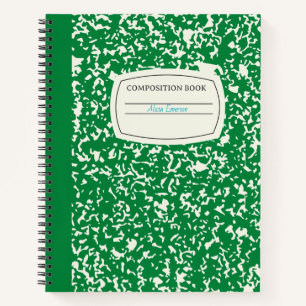 Classic Dark Green Customizable Composition Notebook