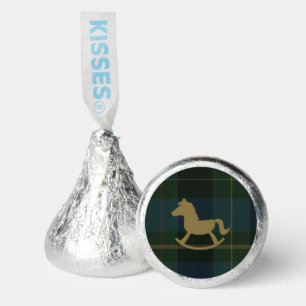 Classic Dark Green Plaid Equestrian Baby Shower Hershey®'s Kisses®