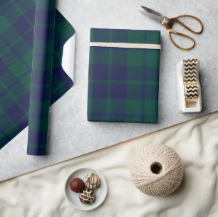 Classic Dark Green Tartan Plaid Pattern Wrapping Paper