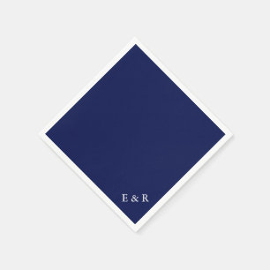 Classic Dark Navy Blue Wedding Napkins