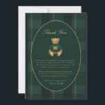 Classic Dark Plaid Lauren Inspired Baby Shower  Thank You Card<br><div class="desc">Classic Dark Plaid Lauren Inspired Baby Shower Thank You Card</div>