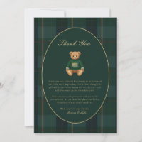 Classic Dark Plaid Lauren Inspired Baby Shower