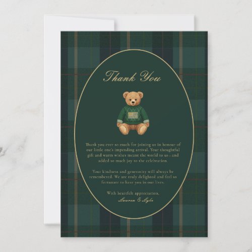 Classic Dark Plaid Lauren Inspired Baby Shower 