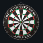 Classic Dartboard with custom text<br><div class="desc">Dartboard with classic colors and two custom text areas.</div>