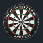Classic Dartboard with custom text<br><div class="desc">Dartboard with classic colors and two custom text areas.</div>