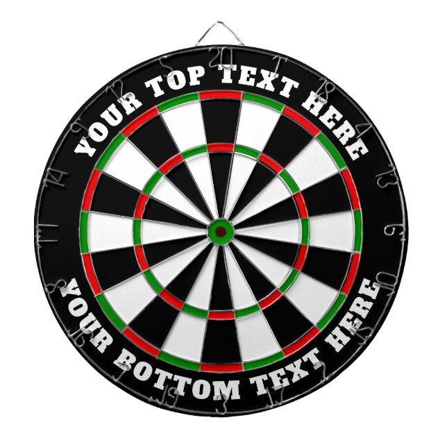 Classic Dartboard with Custom Text (Front)