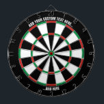 Classic Dartboard with Custom Text<br><div class="desc">Dartboard with classic colours and two custom text areas. Choose "customize more" option if you want to change colours.</div>