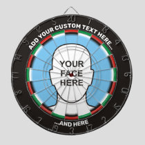 Classic Dartboard with Custom Text and Photo