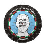 Classic Dartboard with Custom Text and Photo