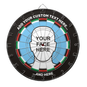 Classic Dartboard with Custom Text and Photo