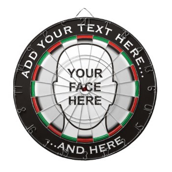 Classic Dartboard With Custom Text And Photo by shortmyths at Zazzle