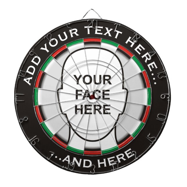 Classic Dartboard with custom text and photo (Front)