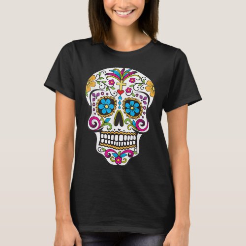 Classic Day of the Dead Sugar Skull T_Shirt