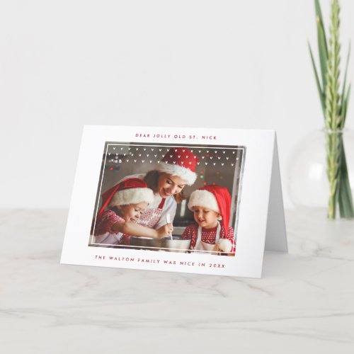 Classic Dear St Nick  Photo Holiday Folded Card
