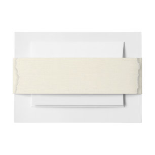 Classic Deckle Edge Ivory Wedding Invitation Belly Band