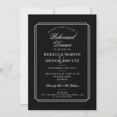 Classic Deco | Black and White | Rehearsal Dinner Invitation | Zazzle