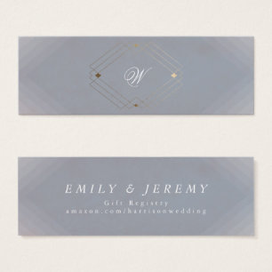 Classic Deco Gold Vintage Gray Calligraphy Wedding