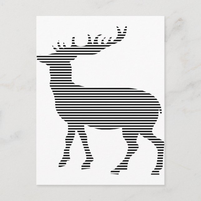Classic deer silhouette postcard (Front)