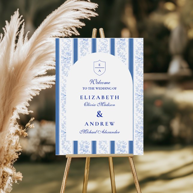 Classic Delft Blue Porcelain Wedding Foam Board (Creator Uploaded)