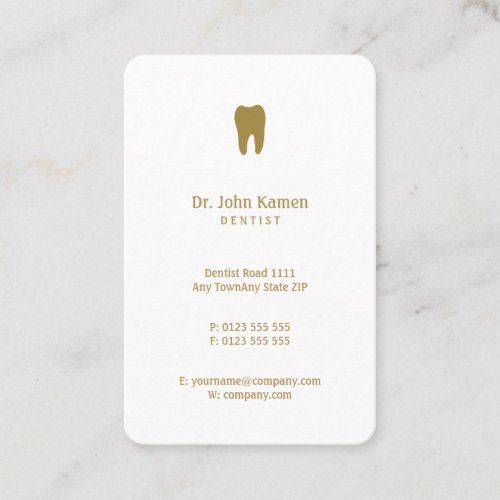 Classic Dentist  Dental Golden Appointment Card