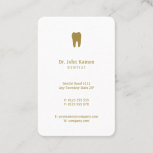 Classic Dentist Dental Golden Appointment Card