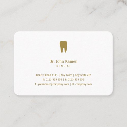 Classic Dentist  Dental Golden Appointment Card