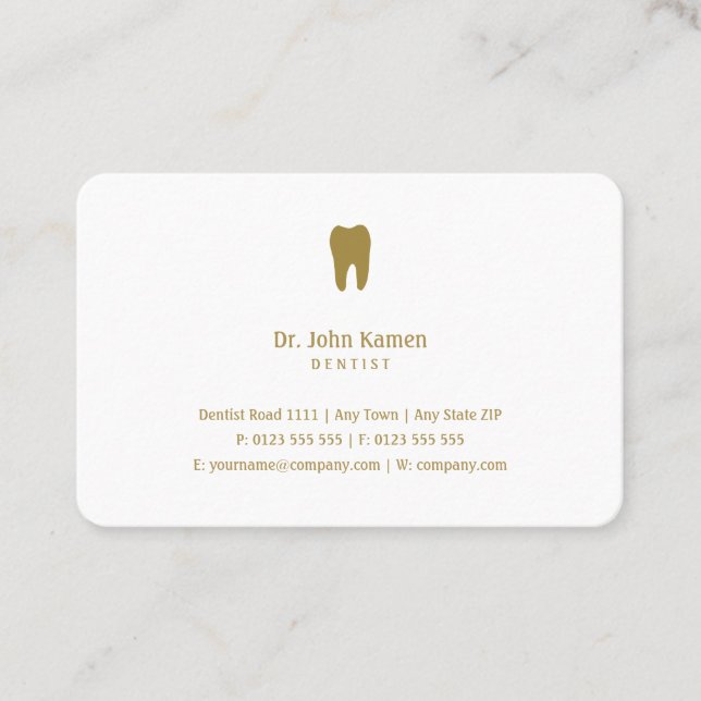 Classic Dentist | Dental Golden Appointment Card (Front)