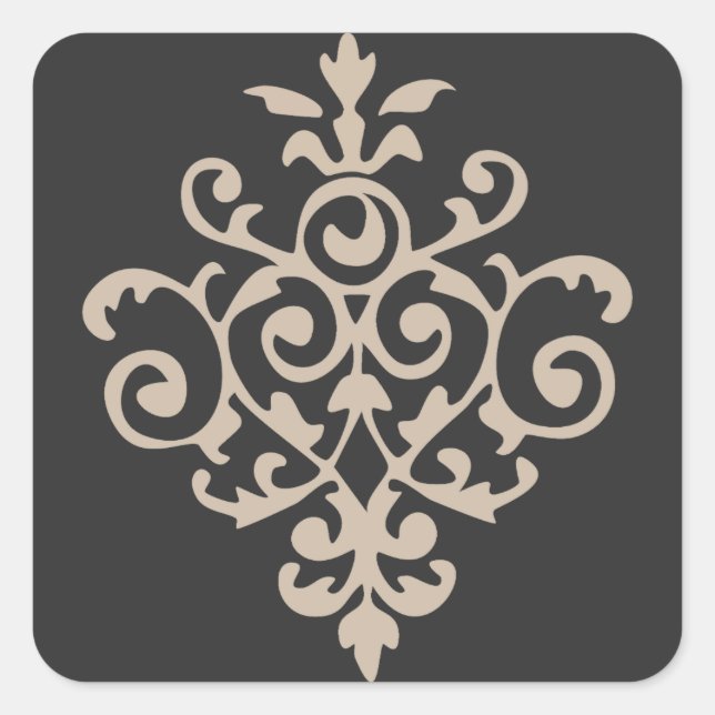 classic design square sticker (Front)