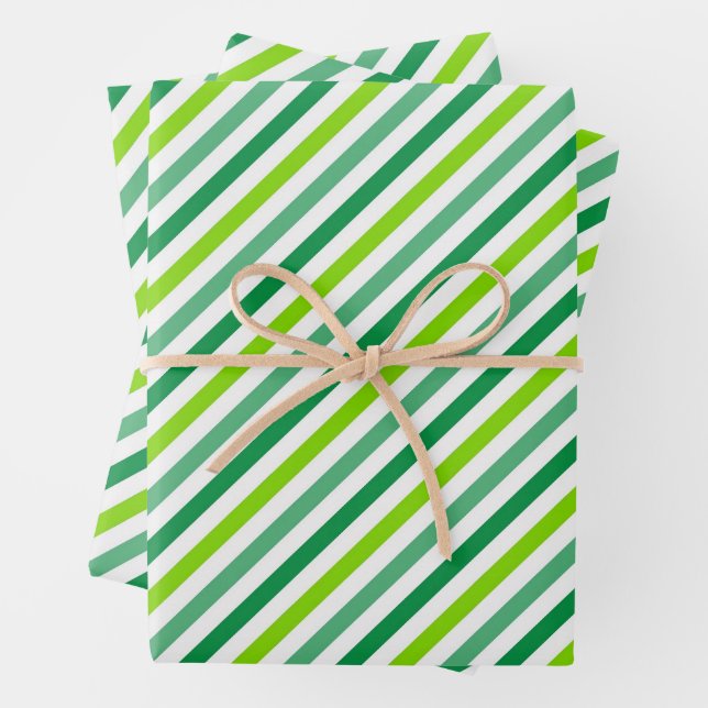 Classic Diagonal Candy Stripe Seamless Pattern Wrapping Paper Sheets (In situ)