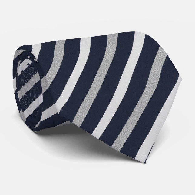 Classic Diagonal Stripe Pattern Neck Tie (Rolled)