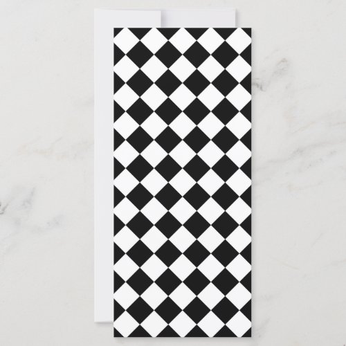 Classic Diamond Black and White Checkers