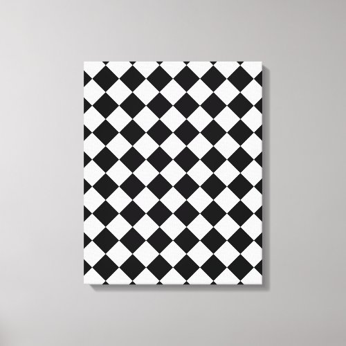 Classic Diamond Black and White Checkers Decor