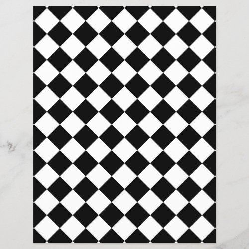 Classic Diamond Black and White Checkers Flyer