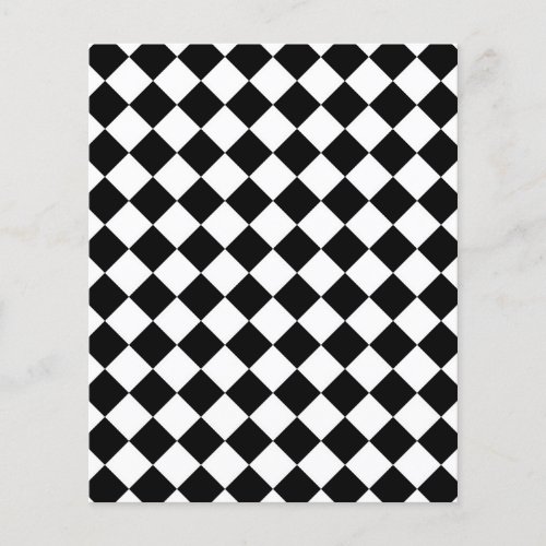 Classic Diamond Black and White Checkers Flyer