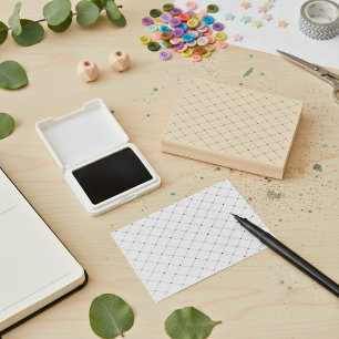 Classic Diamond Grid Rubber Stamp