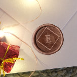 Classic Diamond Monogram Wax Seal Sticker<br><div class="desc">A simple and elegant wax stamper with your custom monogram in bold serif typography inside a classy diamond frame. Save yourself the time and guesswork of working with wax by opting for peel-and-stick wax seal stickers instead. Order a set of customized wax seal stickers instead of melting, pouring, and stamping...</div>
