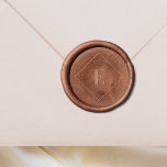 Classic Diamond Monogram Wax Seal Sticker<br><div class="desc">A simple and elegant wax stamper with your custom monogram in bold serif typography inside a classy diamond frame. Save yourself the time and guesswork of working with wax by opting for peel-and-stick wax seal stickers instead. Order a set of customized wax seal stickers instead of melting, pouring, and stamping...</div>