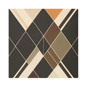 Classic Diamond Pattern Metal Print