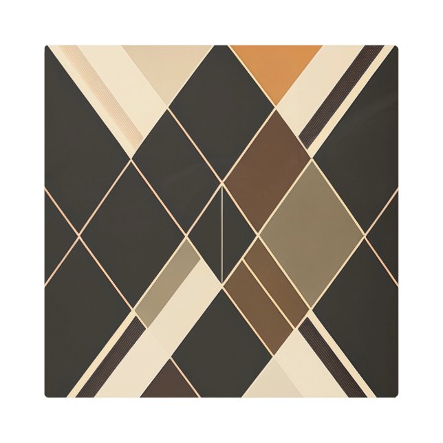 Classic Diamond Pattern Metal Print (Front)