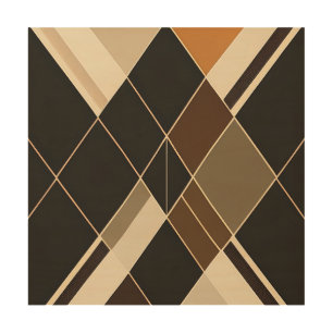 Classic Diamond Pattern Wood Wall Art