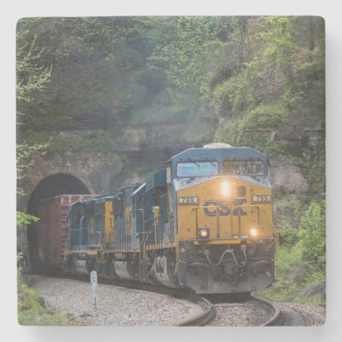 Classic Diesel Train Engine Stone Coaster