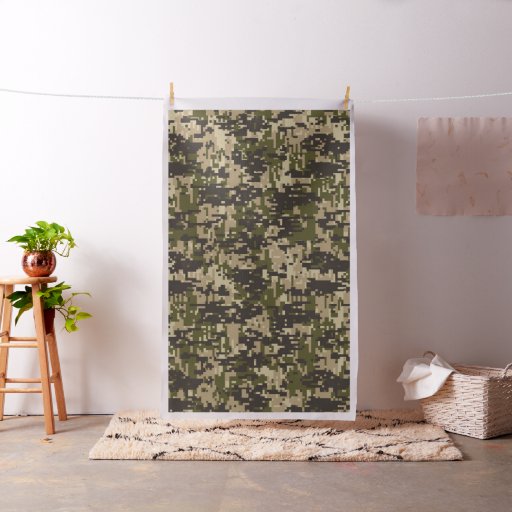 Classic Digital Camo Camouflage Customizable Fabric
