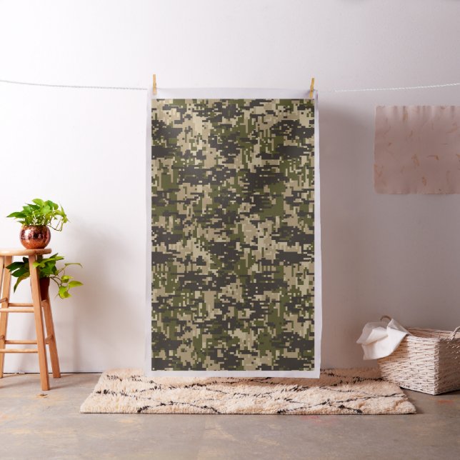 Classic Digital Camo Camouflage Customizable Fabric (In Situ)