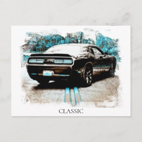  Classic Digital NIR Muscle Car Postcard