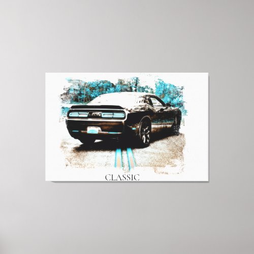  Classic Digital NIR Old Antique Muscle Car Canvas Print