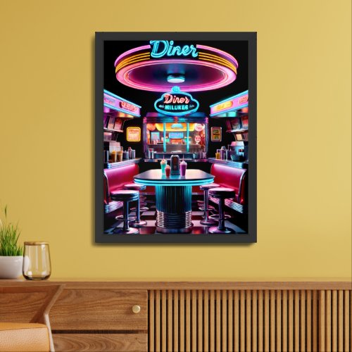 Classic Diner Neon Signs  Jukebox Advertisement