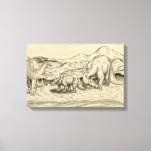 Classic Dinosaurs Canvas Print