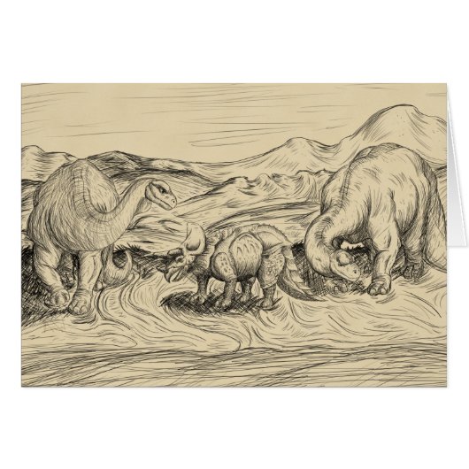 Classic Dinosaurs Cards (Front Horizontal)