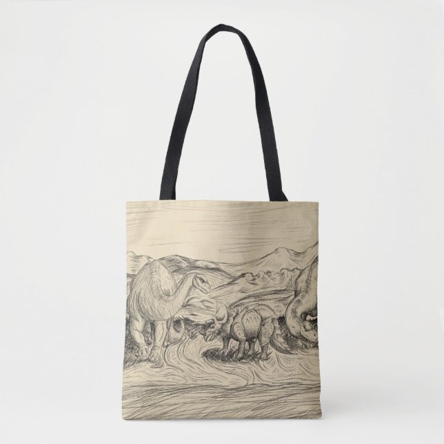 Classic Dinosaurs Tote Bag (Front)