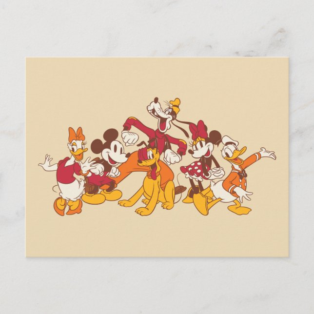 Classic Disney Friends Together Postcard (Front)